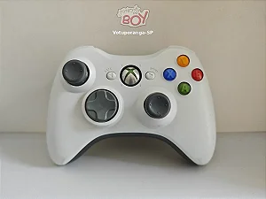 Controle Xbox 360 Sem Fio Original Branco Usado