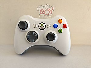 Controle Xbox 360 Sem Fio Original Branco Usado