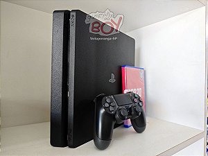 Playstation 4 Slim 500Gb ou 1Tb Com 1 Jogo Seminovo