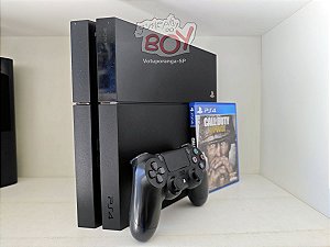 Playstation 4 Fat 500gb ou 1Tb Com 1 Jogo Seminovo - Call Of Duty WWII