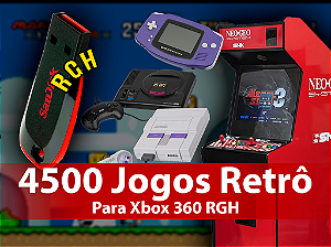 Pen Drive 16Gb com 4500 Jogos Retrô para Xbox 360 Desbloqueado RGH