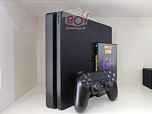 Playstation 4 Slim Desbloq 1Tb Com 21 Jogos e 3000 Retrô Seminovo