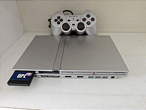 Playstation 2 Slim BILVOLT + OPL Com 8 Jogos no Pen Drive - SEM LEITOR