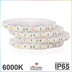 Fita de Led à Prova D'Agua SMD 5050 6000k Branco Frio 12v 5m 300 leds