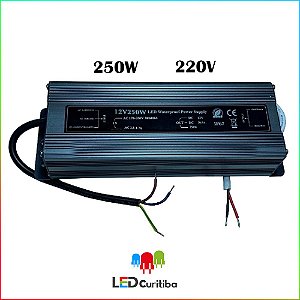 Fonte Blindada Prova Dagua Saída 12v 250w 20a Ip67 - 220v