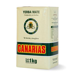 Erva-Mate Canarias Chá Verde e Gengibre 1kg