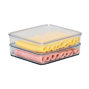 Porta Frios Duplo Com Tampa Cinquetti, Cinquetti, Porta Frios Duplex Com Tampa, Incolor, Produzido Com Plástico Livre D