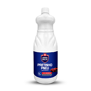 Pretinho Pneu Automotivo Gran Brilho 1L, Revitalizador Automotivo De Pneu, Azul, Alto Brilho Com Maior Durabilidade E Se