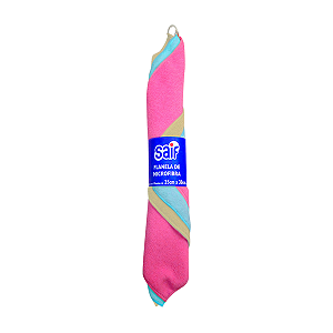 Conjunto De Flanelas De Microfibra Colorida Saif 35Cmx30Cm, Pano Macio De Microfibra, Rosa, Azul E Amarelo, Não Risca, N