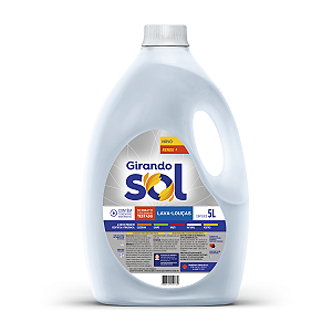 Detergente Lava-Louças Natural Girando Sol 5L, Detergente Líquido Para Lavar Louças, Incolor, Contém Tensoativo Biodegra
