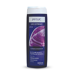 Condicionador Liso Extremo Jay Luc 300Ml, Creme Para Cabelos Rebeldes Com D'Pantenol E Vitamina E, Roxo, Controle Do Fri