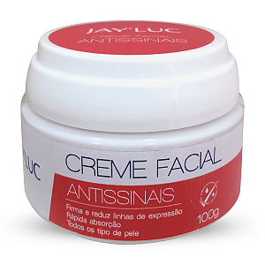 Creme Facial Antissinais Jay Luc 100G, Creme Anti-Idade Para O Rosto, Vermelho, Redução De Linhas De Expressão E Firmeza