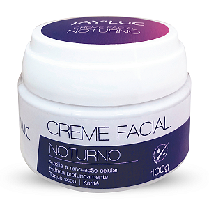 Creme Facial Noturno Jay Luc 100G, Creme De Tratamento Noturno Para O Rosto, Azul, Renovação Celular E Hidratação Profun