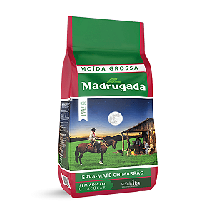 Erva-Mate Moída Grossa Madrugada 1Kg, Erva Mate Moída Grossa Padrão Gaúcho Para Chimarrão, Roxo, Sabor Autêntico E Inten