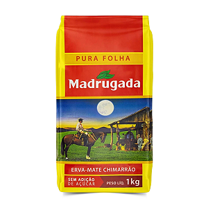Erva-Mate Pura Folha Madrugada 1Kg, Erva Mate Pura Folha Padrão Gaúcho Para Chimarrão, Amarelo, Verdadeiro Sabor Do Mate