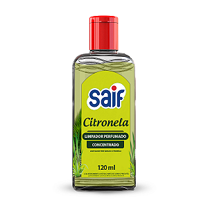 Limpador Perfumado Concentrado Citronela Saif 120Ml, Higienizador Concentrado Perfumado Odorizador De Ambiente, Verde, A
