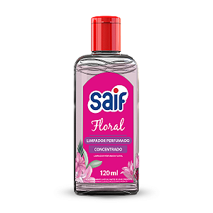 Limpador Perfumado Concentrado Floral Saif 120Ml, Higienizador Concentrado Perfumado Odorizador De Ambiente, Rosa, Levez