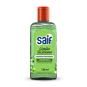 Limpador Perfumado Concentrado Limão Siciliano Saif 120Ml, Higienizador Concentrado Perfumado Odorizador De Ambiente, Ve
