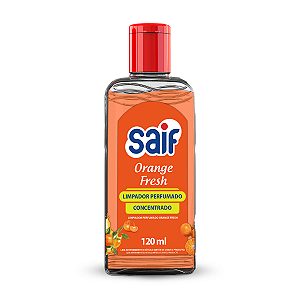 Limpador Perfumado Concentrado Orange Fresh Saif 120Ml, Higienizador Concentrado Perfumado Odorizador De Ambiente, Laran