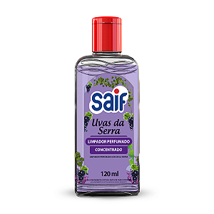 Limpador Perfumado Concentrado Uvas Da Serra Saif 120Ml, Higienizador Concentrado Perfumado Odorizador De Ambiente, Roxo
