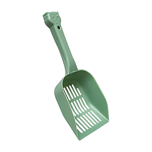 Pá Higiênica Para Pets Cinquetti, Pá Vazada Para Limpeza De Caixas De Areia, Verde, Ideal Para Recolher Dejetos De Gatos