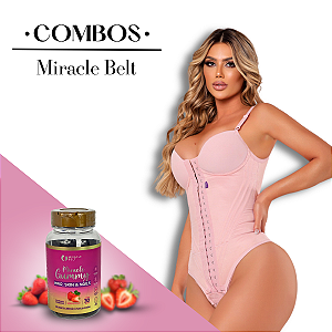 Cinta Modeladora Body com Bojo + Miracle Gummy
