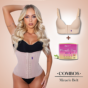 Cinta Faixa e Sutiã Modelador + Miracle Dry