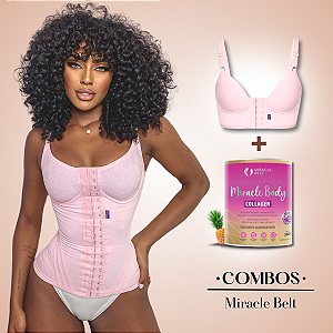 Cinta Busto Pré Moldado e Sutiã Modelador + Miracle Body