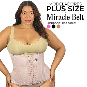 Cinta Modeladora Faixa 4 Fechos Plus Size