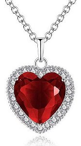 Colar Vermelho Coração Do Oceano