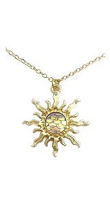 Colar Pigente Sol Dourado