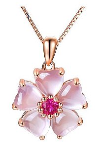 Colar Pingente Flor De Cerejeira
