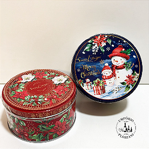 Biscoito amanteigado Natal lata