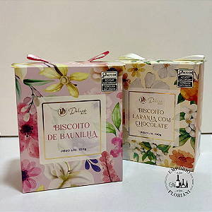 Biscoitos sortidos Dia das Mães caixa com laço