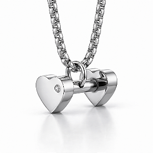 Colar com pingente halter de coração
