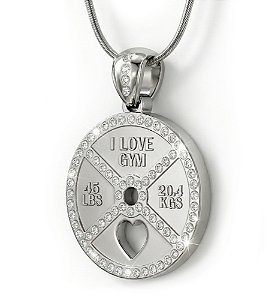 Colar com pingente anilha luxury com cristais