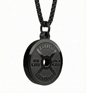 COLAR COM PINGENTE ANILHA NO PAIN NO GAIN BLACK