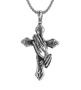 COLAR COM PINGENTE CRUCIFIXO PROTEÇÃO