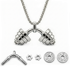 Colar com pingente halter curvo desmontável