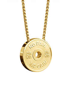 COLAR COM PINGENTE ANILHA MINI BANHADO A OURO