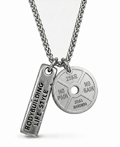 COLAR COM PINGENTE BODYBUILDING LIFE STYLE