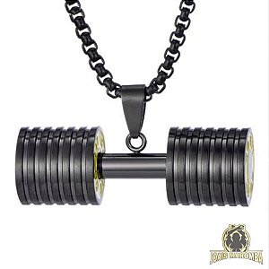 COLAR COM PINGENTE HALTER MONSTER BLACK