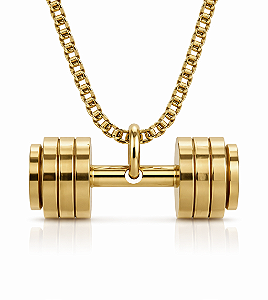 COLAR COM PINGENTE HALTER BANHADO A OURO