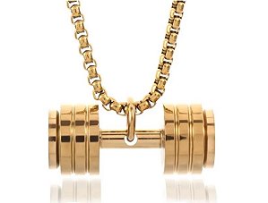 COLAR COM PINGENTE HALTER BANHADO A OURO
