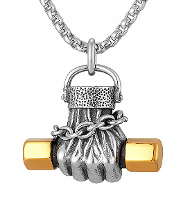 Colar com pingente mão com halter