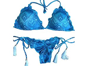 Biquíni Ripple  azul  Jade