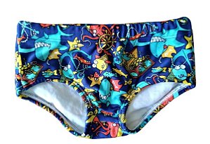 Sunga de banho infantil menino tubarão