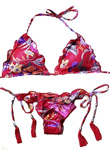 Biquíni Ripple Vermelho Floral