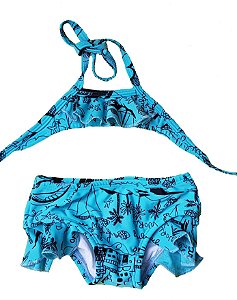 Biquíni Infantil Azul