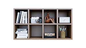 Organizador Colméia Em Mdf Cru Com 8 Divisórias